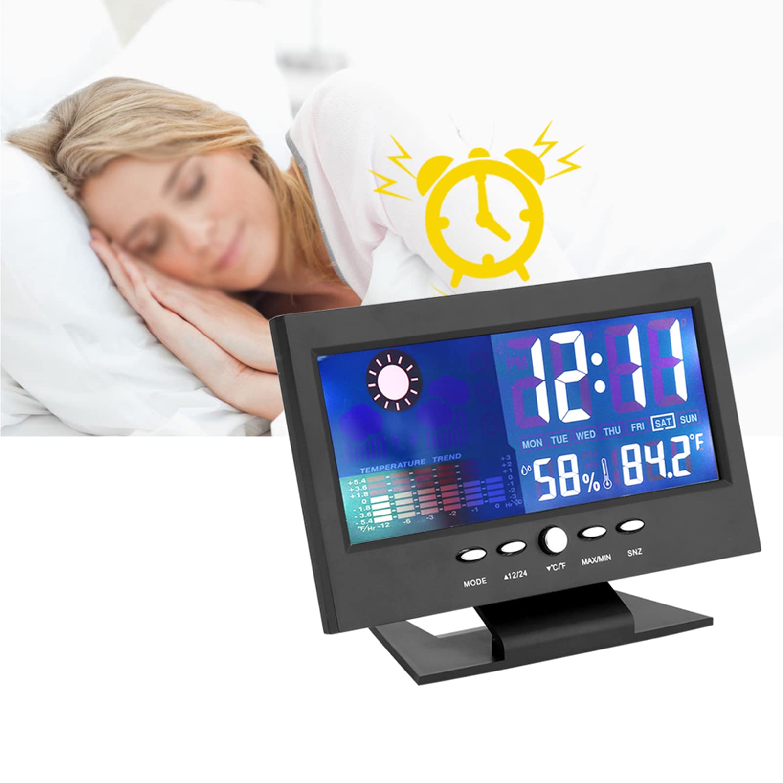 Amazon.com: KIMISS Premium Digital Tempe Ure Humidity Meter Clock